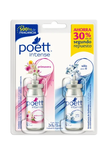3D Poett Intense AR Aromatizante Primavera y Sólo para ti Sólo para ti 9gx2 25364